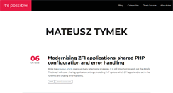 Desktop Screenshot of mateusztymek.pl